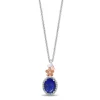 Enchanted Disney Fine Jewelry 14K Rose Gold over Sterling Silver with 1/10 CTTW Diamonds and Lapis Moana Pendant Necklace