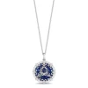 Enchanted Disney Fine Jewelry Sterling Silver with Accent Diamond and Lapis Cinderella Carriage Pendant Necklace