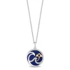 Enchanted Disney Fine Jewelry 14K Yellow Gold Over Sterling Silver and 1/8 CTTW Diamonds with lapis and Blue Sapphire Moana Necklace
