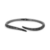 Enchanted Disney Fine Jewelry Black Rhodium over Sterling Silver with 1/5 CTTW Black Diamond Maleficent "Horn" Bangle