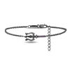 Enchanted Disney Fine Jewelry Black Rhodium Over Sterling Silver with 1/10 CTTW Diamonds and Amethyst Ursula Bracelet