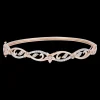 Enchanted Disney Fine Jewelry 14K Rose Gold Over Sterling Silver with 1/3 CTTW Diamonds Rapunzel Bangle
