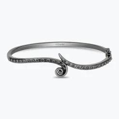 Enchanted Disney Fine Jewelry Black Rhodium Over Sterling Silver with 1/6 CTTW Diamonds Ursula Bracelet