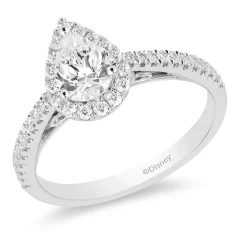 Enchanted Disney Fine Jewelry 14K White Gold With 3/4 CTTW Diamond Rapunzel Engagement Ring