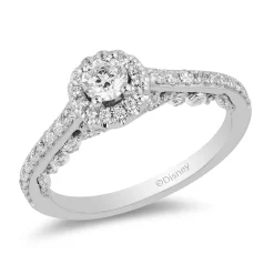 Enchanted Disney Fine Jewelry 14K White Gold with  3/4 CTTW Diamond Ariel Engagement Ring