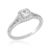 Enchanted Disney Fine Jewelry 14K White Gold With 5/8 CTTW Diamond Cinderella Engagement Ring