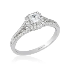 Enchanted Disney Fine Jewelry 14K White Gold With 5/8 CTTW Diamond Cinderella Engagement Ring