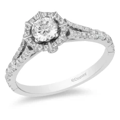 Enchanted Disney Fine Jewelry 14K White Gold 3/4 CTTW Mulan Engagement Ring