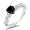 Enchanted Disney Fine Jewelry 14K White Gold and Yellow Gold with 1 CTTW Diamonds and Ruby Evil Queen Engagement Ring