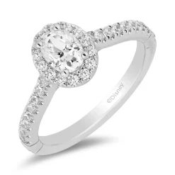 Enchanted Disney Fine Jewelry 14K White Gold and Yellow Gold with 1/2 CTTW Diamonds Jasmine Engagement Ring