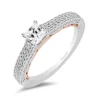 Enchanted Disney Fine Jewelry 14K White Gold and Rose Gold with 1 CTTW Diamonds Ariel Engagement Ring