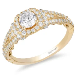 Enchanted Disney Fine Jewelry 14K Yellow Gold with 1 CTTW Rapunzel Engagement Ring