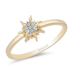 Enchanted Disney Fine Jewelry 10K Yellow Gold with Diamond Accent Rapunzel Sun Ring