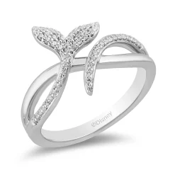 Enchanted Disney Fine Jewelry Sterling Silver 1/7 CTTW Ariel Ring