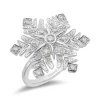 Enchanted Disney Fine Jewelry 14K White Gold with 1/2 CTTW Elsa Snowflake Ring