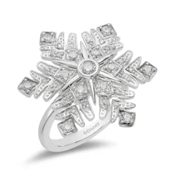 Enchanted Disney Fine Jewelry 14K White Gold with 1/2 CTTW Elsa Snowflake Ring