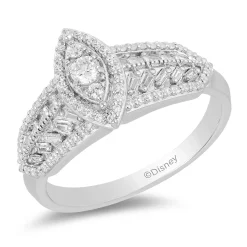 Enchanted Disney Fine Jewelry 14K White Gold With 1/2 CTTW Diamond Pocahontas Engagement Ring