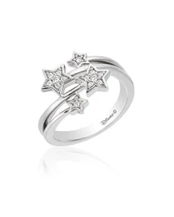 Enchanted Disney Fine Jewelry Sterling Silver 1/10 CTTW Tinker Bell Ring