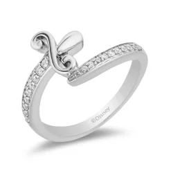 Enchanted Disney Fine Jewelry Sterling Silver 1/8 CTTW Snow White Evil Queen Ring