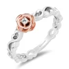 Enchanted Disney Fine Jewelry 14K Rose Gold Over Sterling Silver with Accent Diamonds Belle Ring