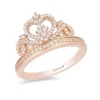 Enchanted Disney Fine Jewelry 10K Rose Gold with 1/3 CTTW Diamonds Majestic Princess Tiara Ring