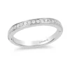 Enchanted Disney Fine Jewelry 14K White Gold 1/5 CTTW Majestic Princess Anniversary Band