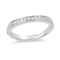 Enchanted Disney Fine Jewelry 14K White Gold 1/5 CTTW Majestic Princess Anniversary Band