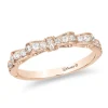 Enchanted Disney Fine Jewelry 14K Rose Gold 1/4 CTTW Snow White Bow Ring