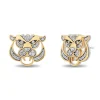 Enchanted Disney Fine Jewelry Black Rhodium and 14K Yellow Gold over Sterling Silver with 1/5 CTTW Diamonds Jasmine- Raja Earrings