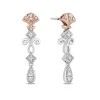 Enchanted Disney Fine Jewelry 14K Rose Gold over Sterling Silver 1/6 CTTW Ariel Shell Earrings