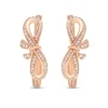 Enchanted Disney Fine Jewelry 14k Rose Gold 1/2 CTTW Snow White Bow Earrings