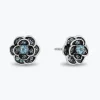 Enchanted Disney Fine Jewelry Sterling Silver London Blue Topaz Cinderella Gardania Stud Earrings