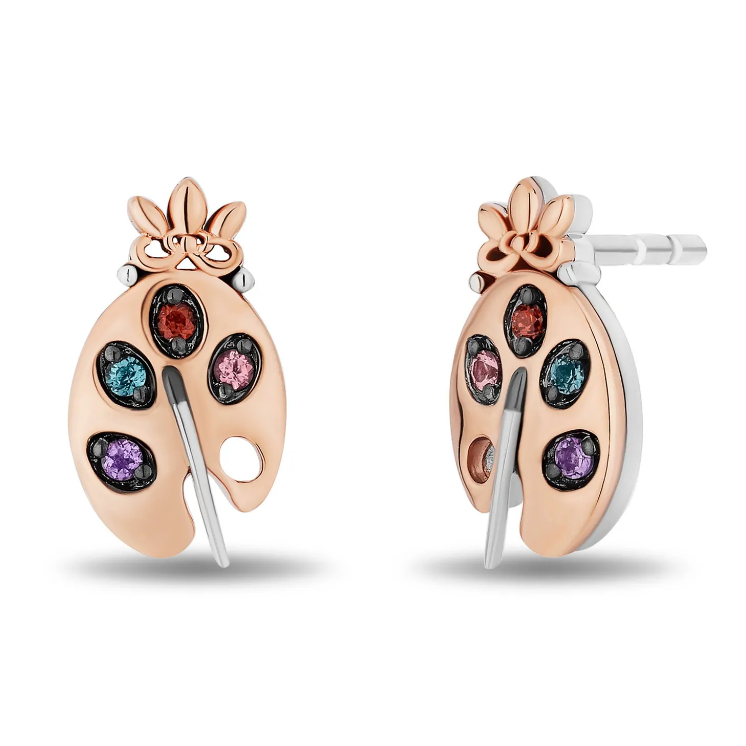 Enchanted Disney Fine Jewelry 14K Rose Gold Over Sterling Silver Rapunzel Earrings