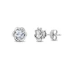 Enchanted Disney Fine Jewelry 14K White Gold with 1/2 CTTW Diamond Belle Solitaire Earrings