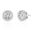 Enchanted Disney Fine Jewelry Sterling Silver 1/5 CTTW Ariel Starfish Earrings