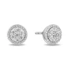 Enchanted Disney Fine Jewelry Sterling Silver with 1/6 CTTW Diamonds Cinderella Stud Earrings