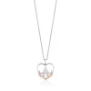 Enchanted Disney Fine Jewelry 14K Rose Gold Over Sterling Silver with 1/20 CTTW Diamond Majestic Princess Castle Pendant Necklace