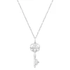 Enchanted Disney Fine Jewelry Sterling Silver with Diamond Accent Majestic Princess Castle Key Pendant Necklace