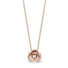 Enchanted Disney Fine Jewelry 10K Rose Gold with 1/20 CTTW Diamond Belle Rose Necklace