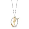 Enchanted Disney Fine Jewelry 14K Yellow Gold Over Sterling Silver with 1/10 CTTW Diamond Tinker Bell Pendant Necklace