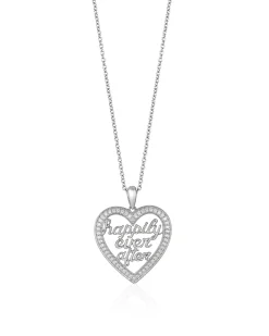 Enchanted Disney Fine Jewelry Sterling Silver 1/5 CTTW Majestic Princess Fashion Pendant Necklace