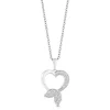 Enchanted Disney Fine Jewelry Sterling Silver with 1/5 CTTW Diamond Ariel Pendant Necklace