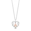 Enchanted Disney Fine Jewelry 14K Rose Gold Over Sterling Silver with 1/20 CTTW Diamond Majestic Princess Pendant Necklace