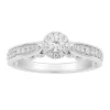 Enchanted Disney Fine Jewelry 10K White Gold 5/8 CTTW Cinderella Composite Engagement Ring