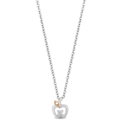 Enchanted Disney Fine Jewelry 14K Rose Gold Over Sterling Silver with Diamond Accent Snow White Pendant Necklace