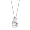 Enchanted Disney Fine Jewelry Sterling Silver 1/20 CTTW Ariel Pendant Necklace