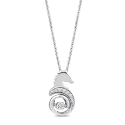 Enchanted Disney Fine Jewelry Sterling Silver 1/20 CTTW Ariel Pendant Necklace