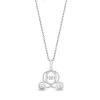 Enchanted Disney Fine Jewelry Sterling Silver with 1/20 CTTW Diamond Cinderella Carriage Necklace