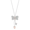 Enchanted Disney Fine Jewelry Sterling Silver and 10K Rose Gold 1/4 CTTW Snow White Necklace