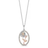 Enchanted Disney Fine Jewelry 14K Rose Gold Over Sterling Silver with 1/3 CTTW Diamonds Belle Pendant Necklace